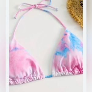 size s tricolor color good condition swim bra All-over print Bow